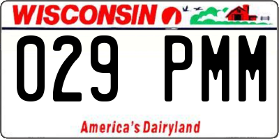 WI license plate 029PMM