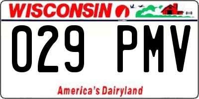 WI license plate 029PMV
