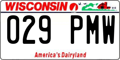 WI license plate 029PMW