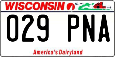 WI license plate 029PNA