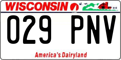WI license plate 029PNV