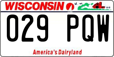 WI license plate 029PQW