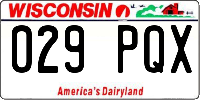 WI license plate 029PQX