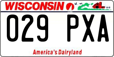 WI license plate 029PXA