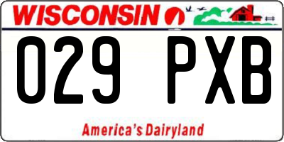WI license plate 029PXB