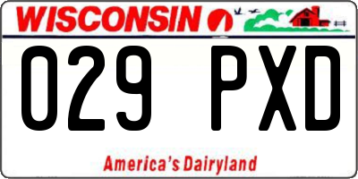 WI license plate 029PXD