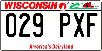 WI license plate 029PXF