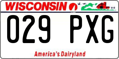 WI license plate 029PXG