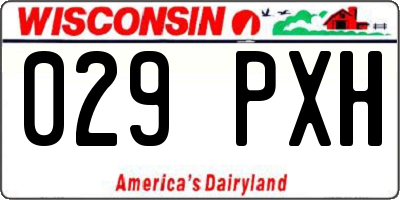 WI license plate 029PXH