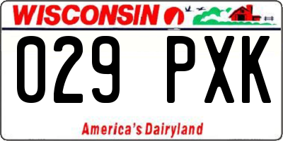 WI license plate 029PXK