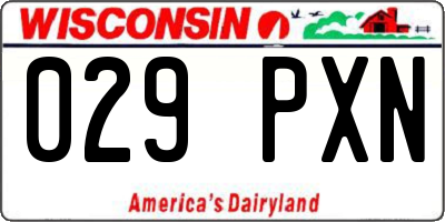 WI license plate 029PXN