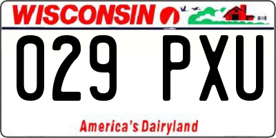 WI license plate 029PXU