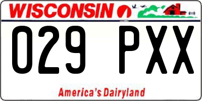 WI license plate 029PXX