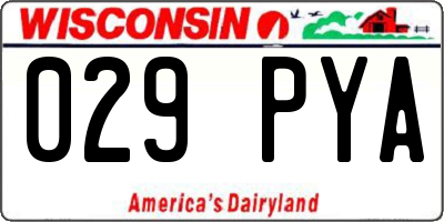WI license plate 029PYA