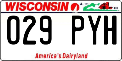 WI license plate 029PYH
