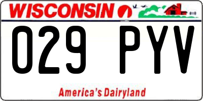 WI license plate 029PYV