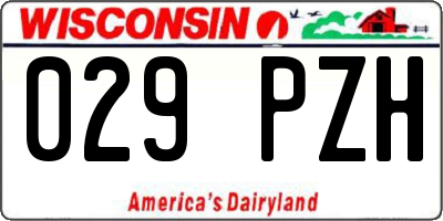WI license plate 029PZH