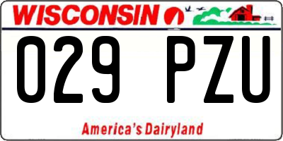 WI license plate 029PZU