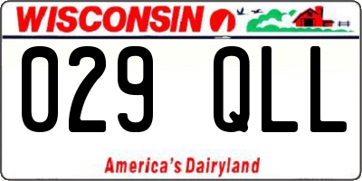 WI license plate 029QLL