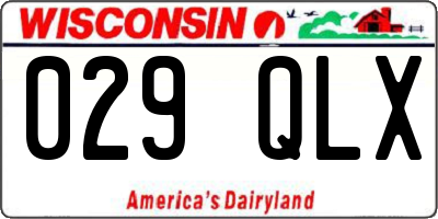 WI license plate 029QLX