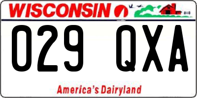 WI license plate 029QXA