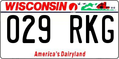 WI license plate 029RKG