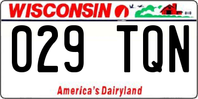 WI license plate 029TQN