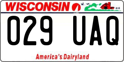 WI license plate 029UAQ