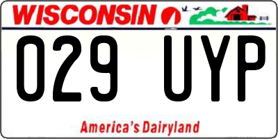 WI license plate 029UYP