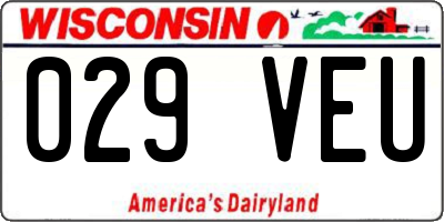 WI license plate 029VEU