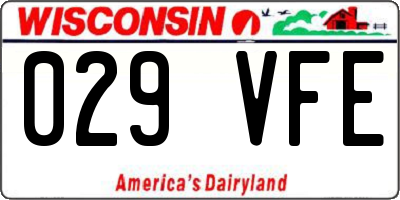 WI license plate 029VFE