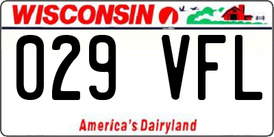 WI license plate 029VFL