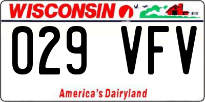 WI license plate 029VFV