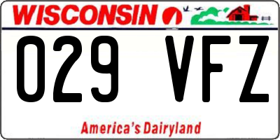 WI license plate 029VFZ