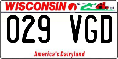 WI license plate 029VGD