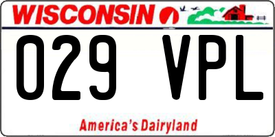 WI license plate 029VPL