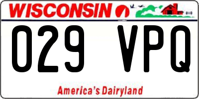 WI license plate 029VPQ