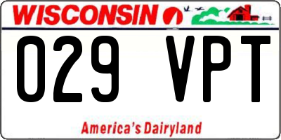 WI license plate 029VPT