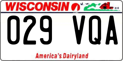 WI license plate 029VQA