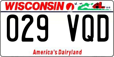 WI license plate 029VQD