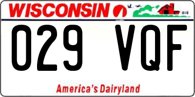 WI license plate 029VQF