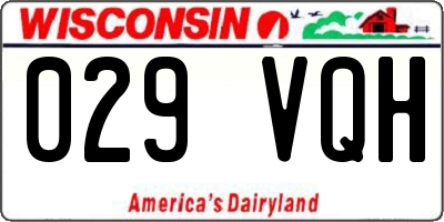 WI license plate 029VQH