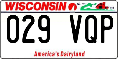 WI license plate 029VQP