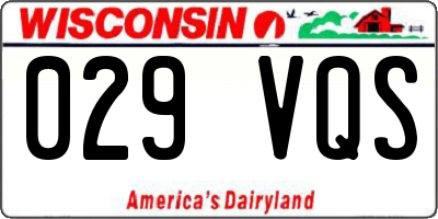 WI license plate 029VQS