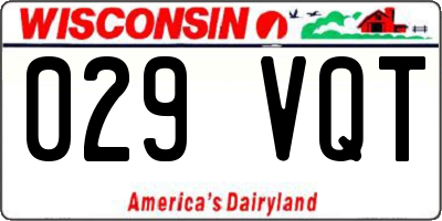 WI license plate 029VQT