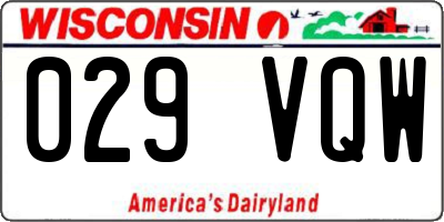 WI license plate 029VQW