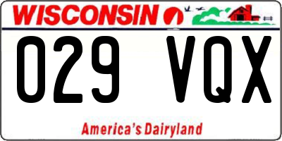 WI license plate 029VQX