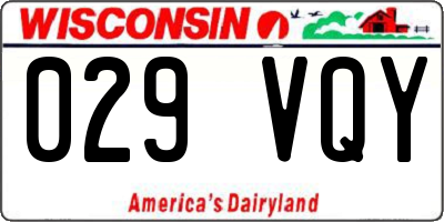 WI license plate 029VQY