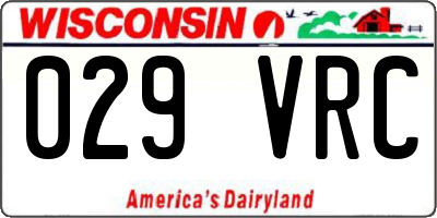 WI license plate 029VRC