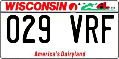 WI license plate 029VRF
